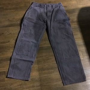 Carhartt duck double knee dungaree  gray 31x30